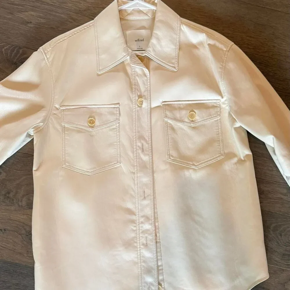 Aritzia Women's Cream and Tan Jacket